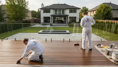 Deck painting service in Greenville, NC protecting and refreshing outdoor wood surfaces