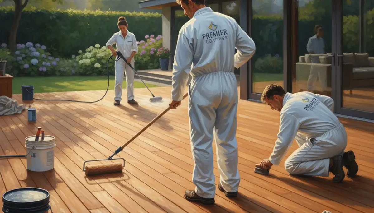 Deck staining in Greenville, NC by Greenville Paint Pros for weather-resistant deck protection