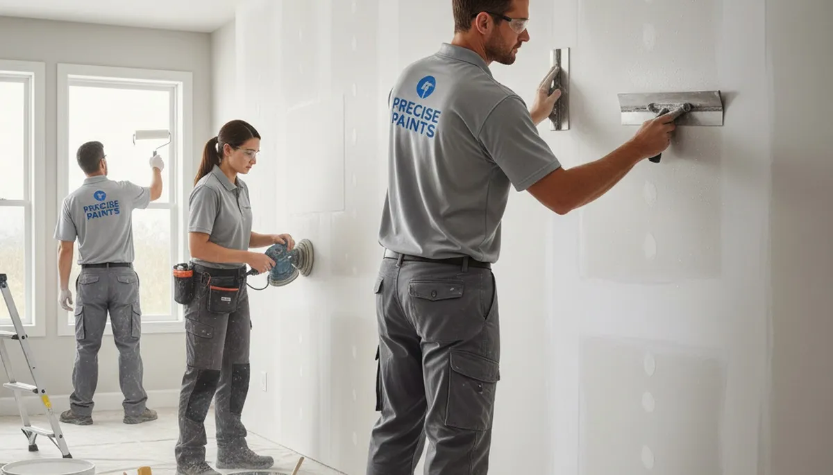 Greenville, NC drywall repair by Greenville Paint Pros fixing cracks and holes in a home interior