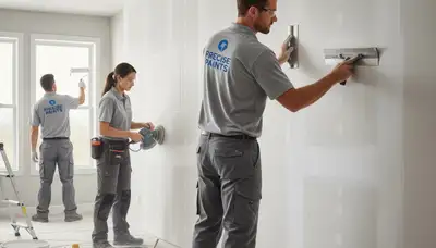 Greenville, NC drywall repair by Greenville Paint Pros fixing cracks and holes in a home interior