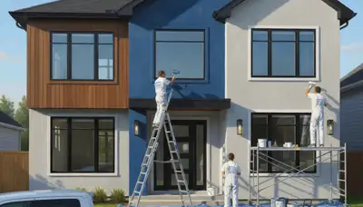 Exterior house painters in Greenville, NC applying weather-ready paint for curb appeal
