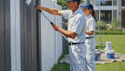 Fence painting service in Greenville, NC to protect wood fences from weather damage